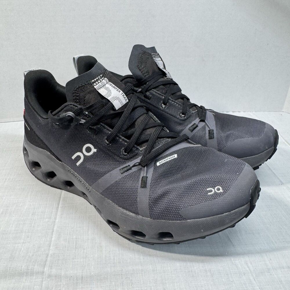ON RUNNING WOMENS Cloudsurfer Trail WP Womens "Black Eclipse" 3WE10290106 Size 9